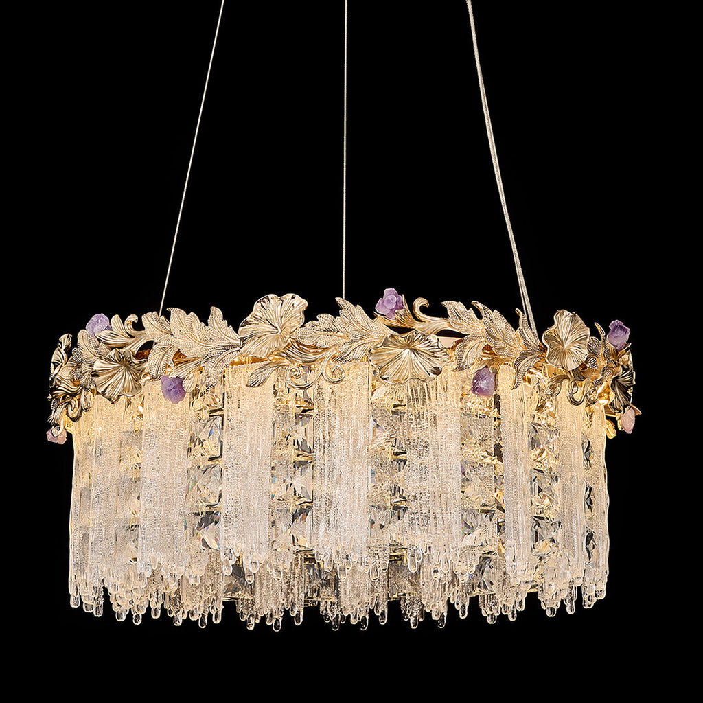 Gold Chandelier Crystal Minimalist Ceiling Light