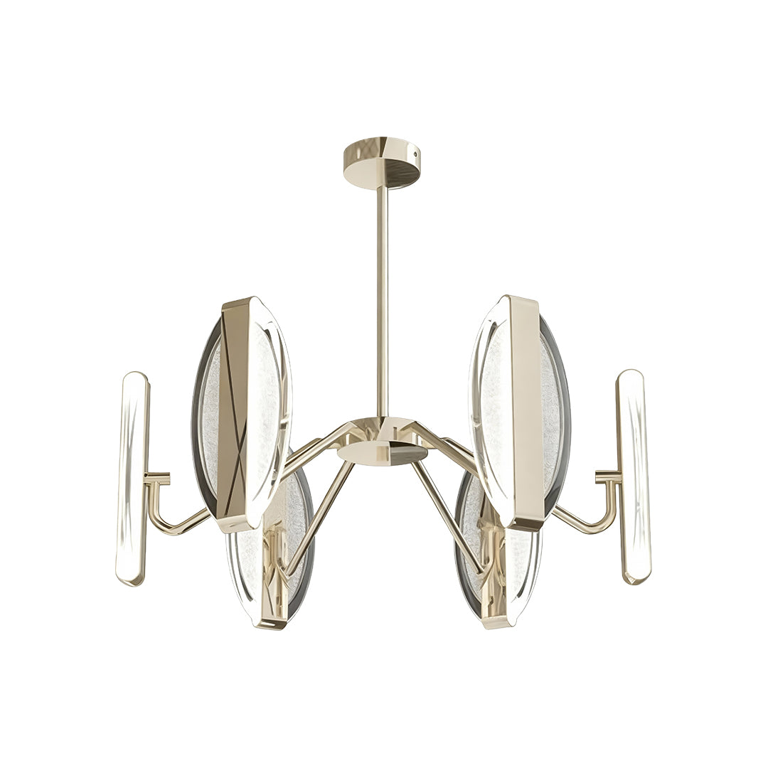 Gold Chandelier Modern Acrylic Ceiling Light - Minimalist Design