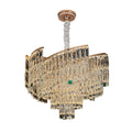 Crystal Pendant Chandelier | Luxury Carbon Steel Ceiling Light