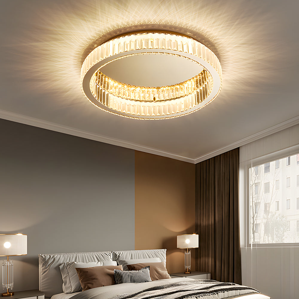 Crystal Ring Ceiling Light - Modern Dimmable LED Luxury Fixture