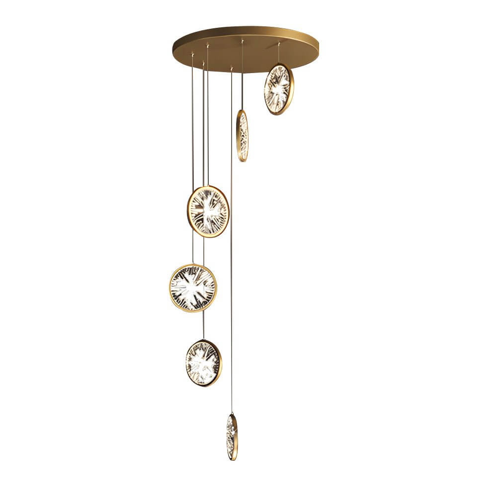 Gold Crystal Staircase Chandelier - Elegant Lighting Fixture, Luxury Home Decor, Modern Crystal Design, Grand Staircase Illumination, High-End Light Fixture, Opulent Gold Chandelier, Stunning Crystal Accents, Statement Ceiling Light