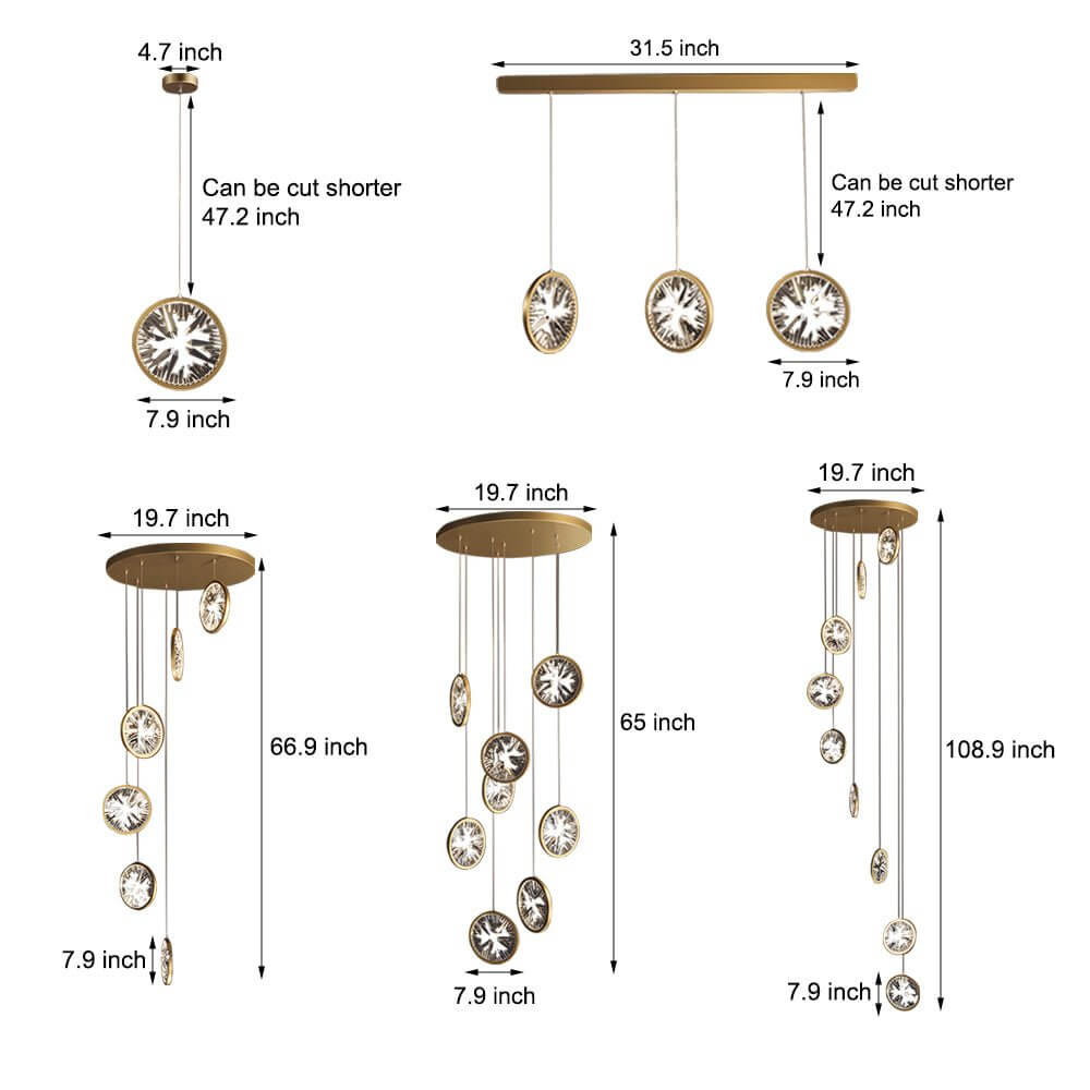 Gold Crystal Staircase Chandelier - Elegant Lighting Fixture, Luxury Home Decor, Modern Crystal Design, Grand Staircase Illumination, High-End Light Fixture, Opulent Gold Chandelier, Stunning Crystal Accents, Statement Ceiling Light