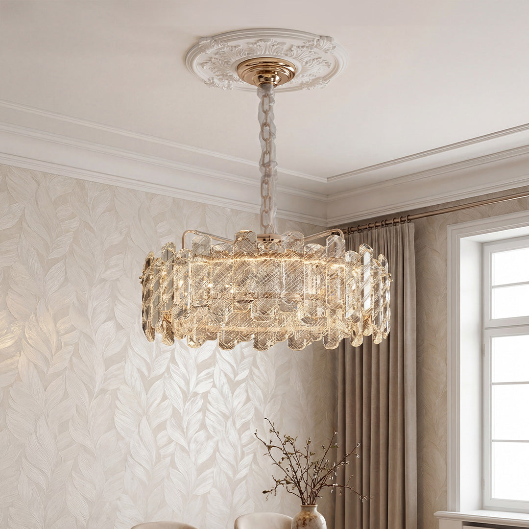 Nordic Luxury Carbon Steel Crystal Chandelier Ceiling Light