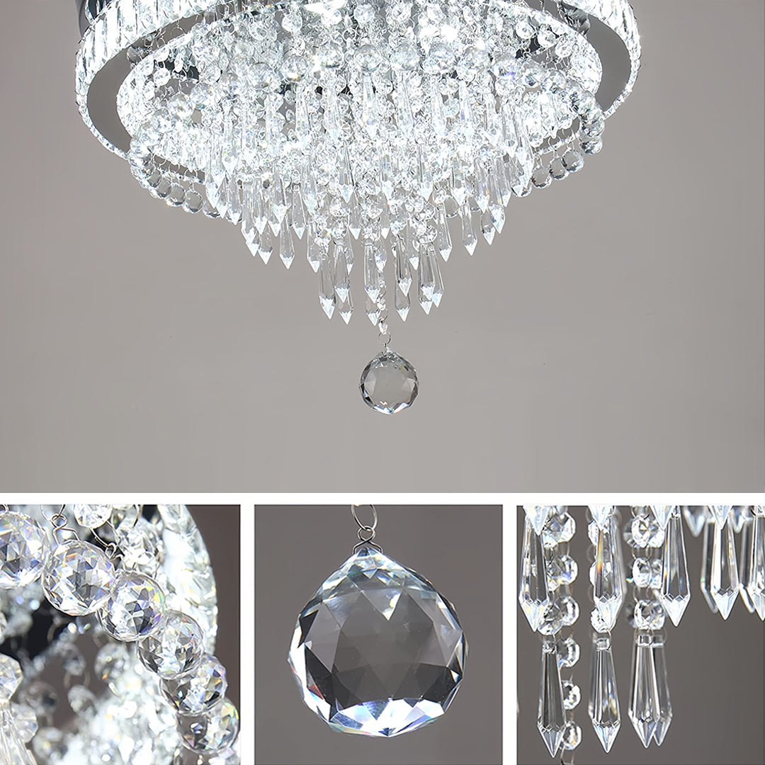 Gold Flush Mount Light - Modern Luxury Round Ceiling Fixture