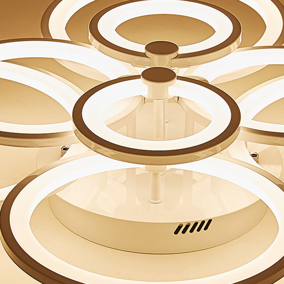 Elegant Overlapping Rings Ceiling Light - Unique Multi Ring LED Lamp