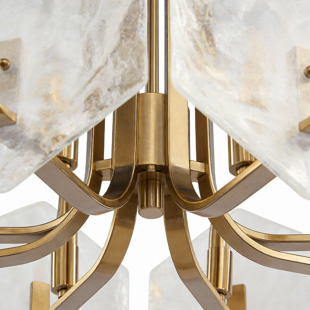Gold Geometric Chandelier Vintage Ceiling Light Artistic Design