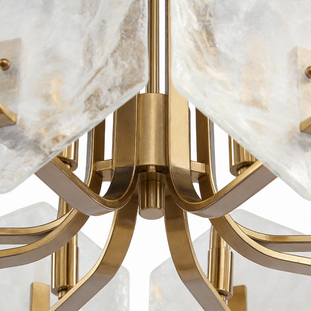 Gold Geometric Chandelier Vintage Ceiling Light Artistic Design