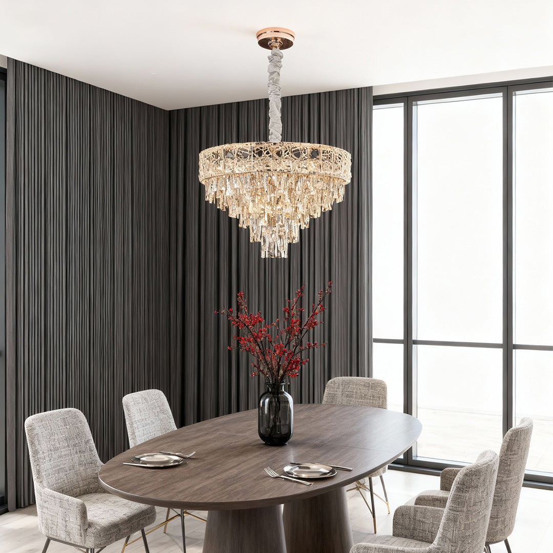 Luxury European Crystal Chandelier Ceiling Light - Elegant Home Decor