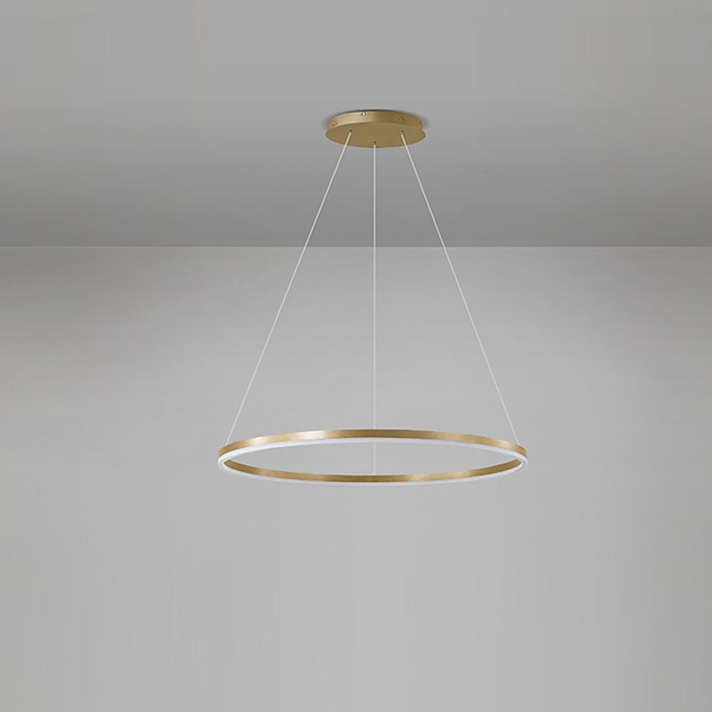 Black LED Ring Chandelier - Modern Aluminum Ceiling Light