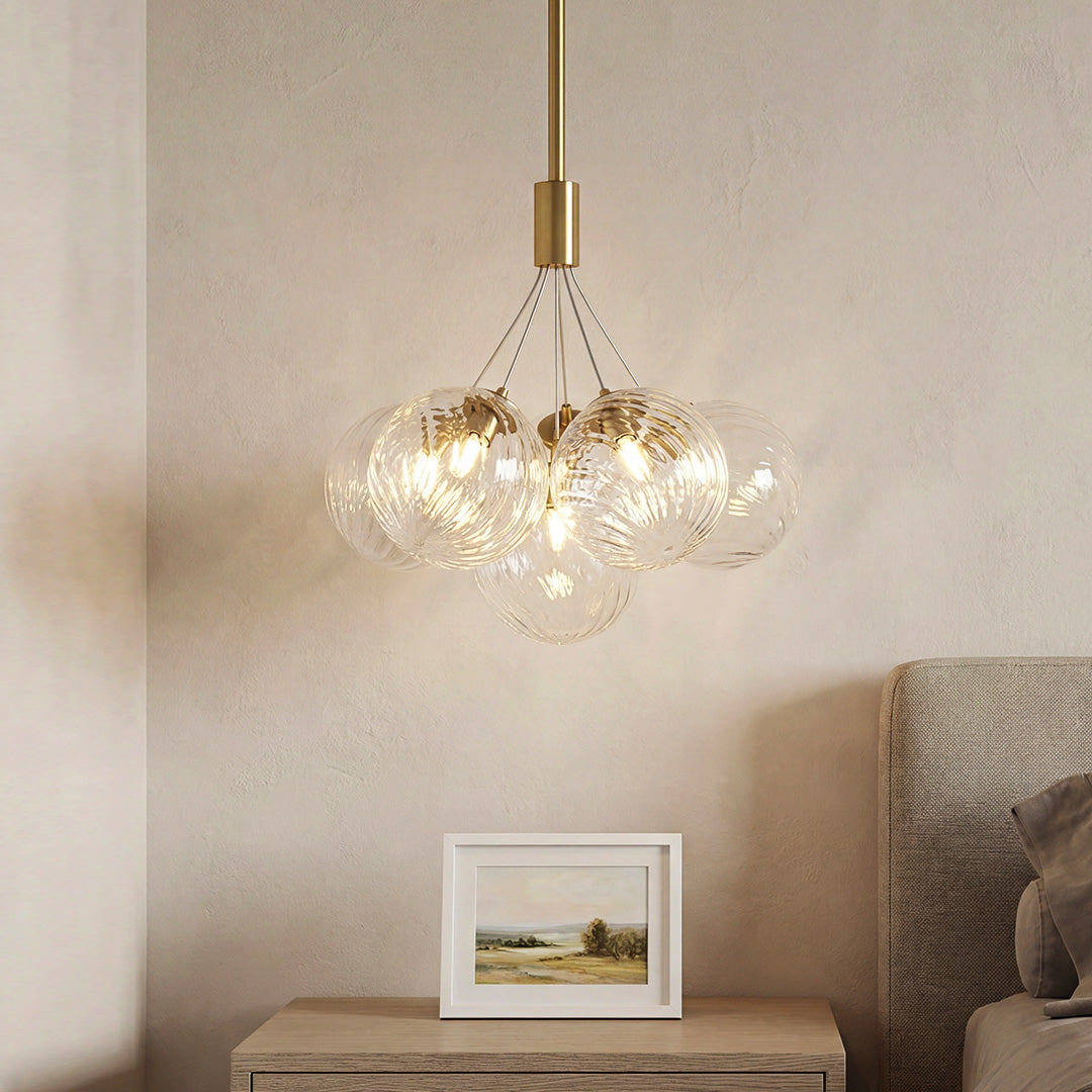 Modern Bubble Chandelier Minimalist Copper Ceiling Light