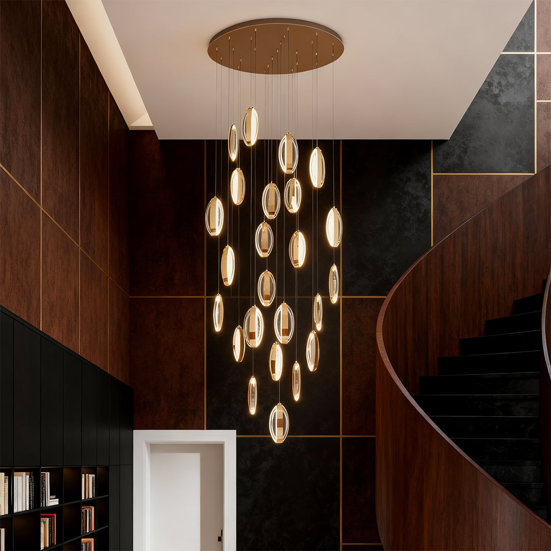 Gold Modern Möbius Chandelier Luxury Ceiling Light