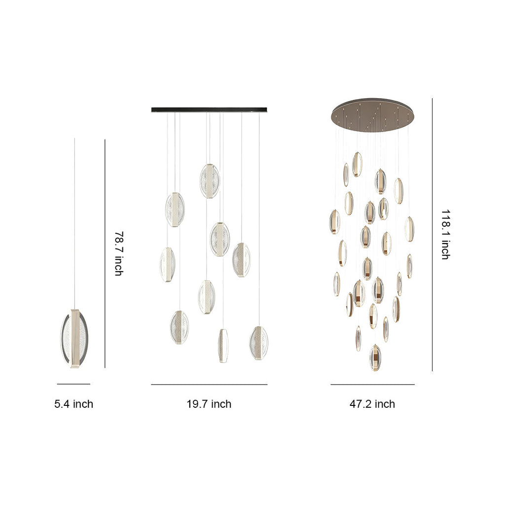 Gold Modern Möbius Chandelier Luxury Ceiling Light