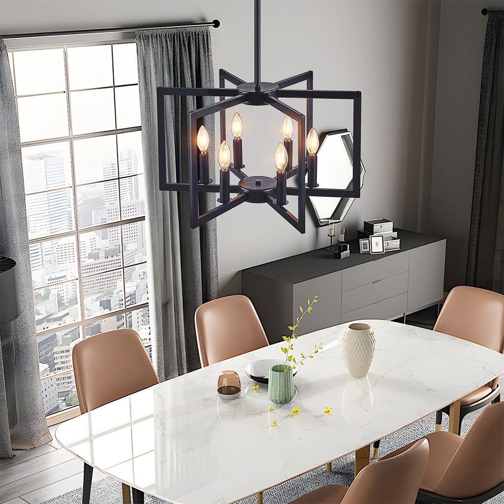Candle Chandeliers Industrial Multi-Head Ceiling Lights