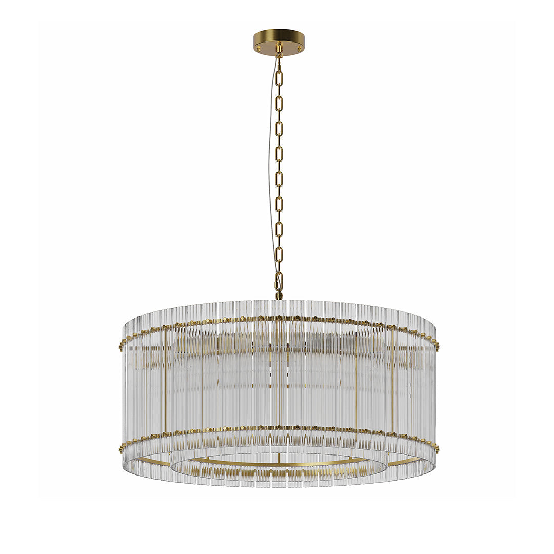 Luxury Iron Glass Lamp Shade Chandelier Ceiling Light