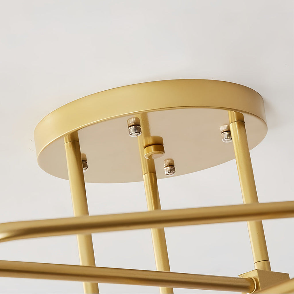 Gold Nordic Semi Flush Mount Magic Bean Ceiling Light