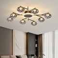 Round Large Semi Flush Mount Ceiling Light - Branching Design for Elegant Illumination