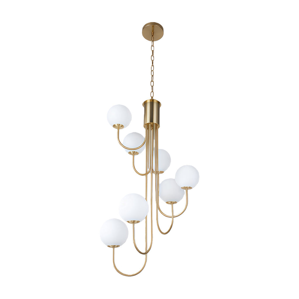 Spiral Globe Chandelier - Elegant French Ceiling Light Fixture