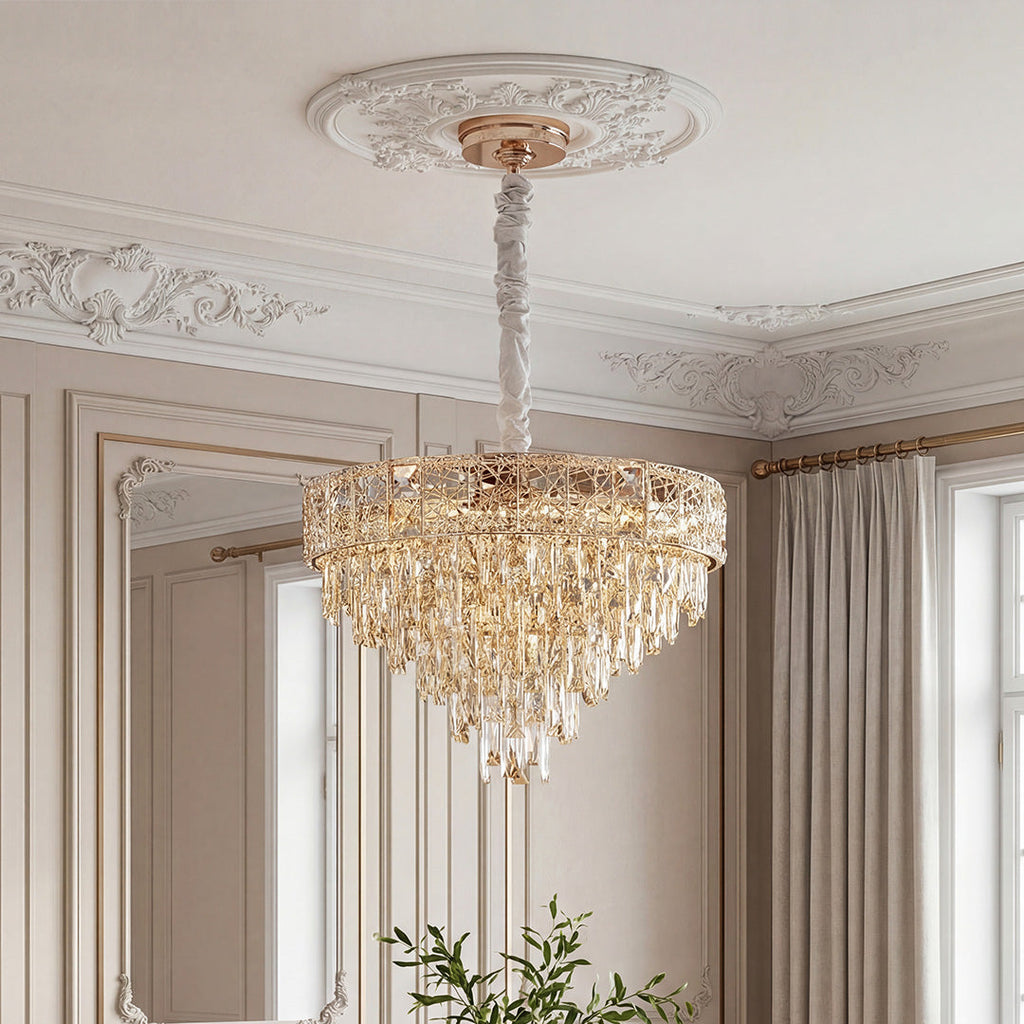 Luxury European Crystal Chandelier Ceiling Light - Elegant Home Decor