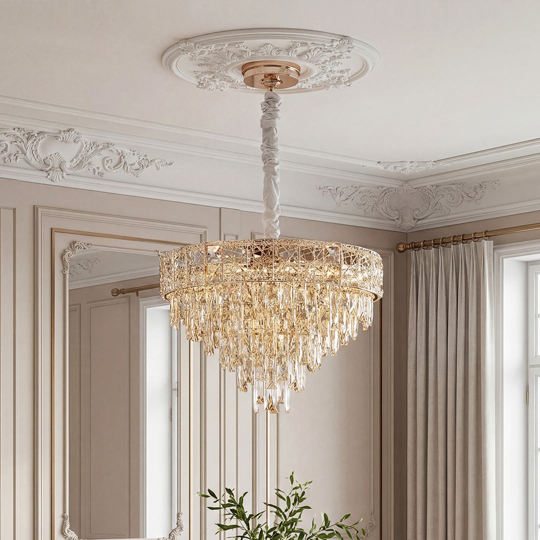 Luxury European Crystal Chandelier Ceiling Light - Elegant Home Decor