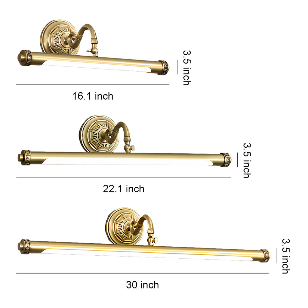 Gold Bathroom Vanity Light European Pure Copper Mirror Wall Light Elegant Modern Design Luxury Lighting Fixtures for Bathroom and Makeup Spaces Stylish Wall Sconce for Home Decor Interior Lighting Solutions