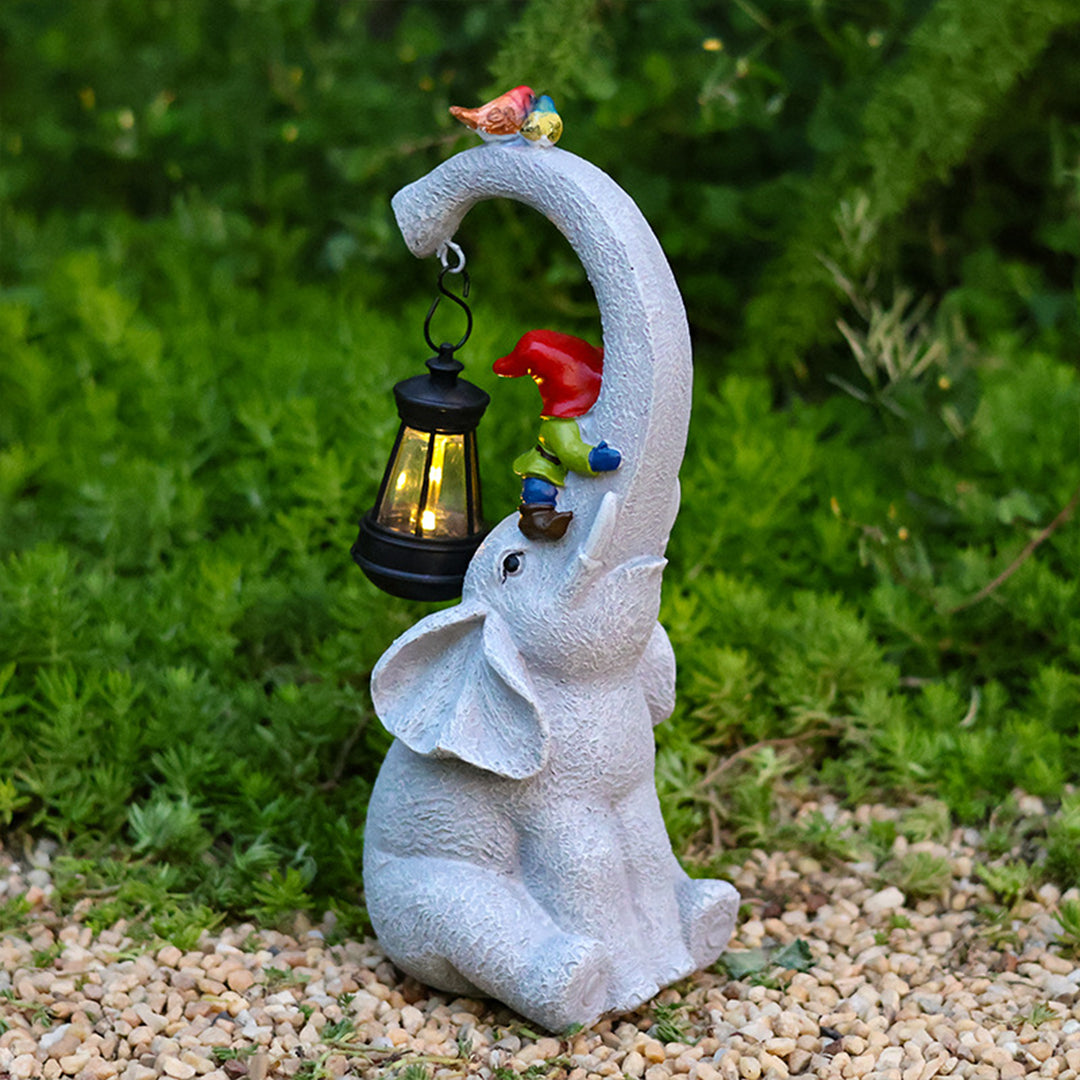 Resin Garden Solar Animal Lights - Outdoor Decorative Lighting, Waterproof Solar Garden Statues, Eco-Friendly Yard Art, LED Animal Figurines