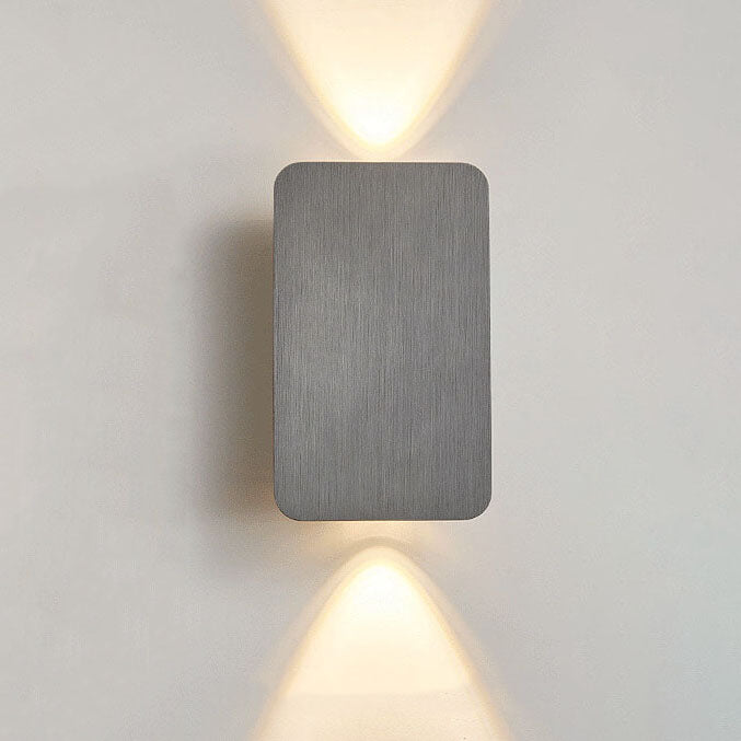 Nordic Minimalist Aluminum LED Wall Sconce - 2-Light Rectangular Flat Panel