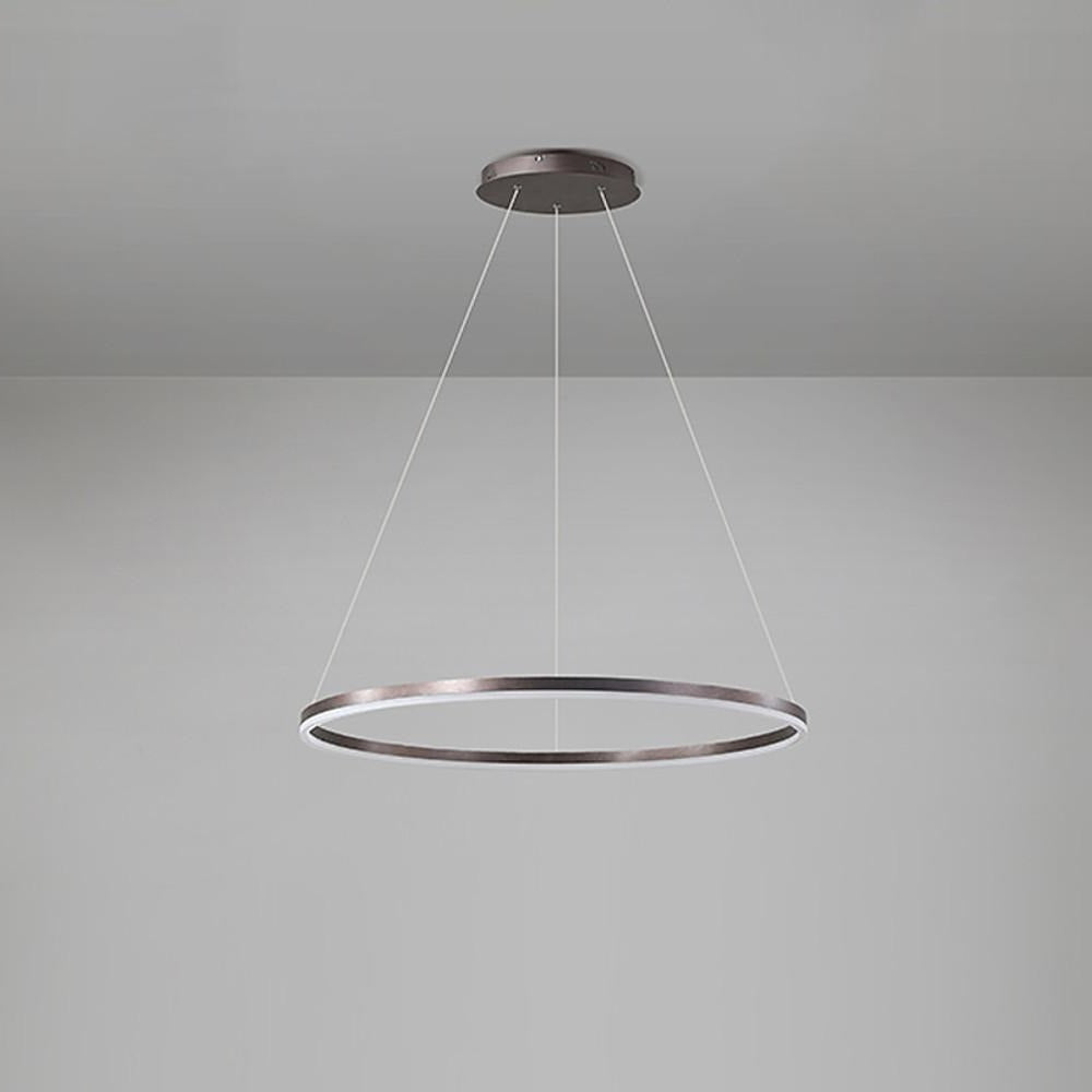 Black LED Ring Chandelier - Modern Aluminum Ceiling Light