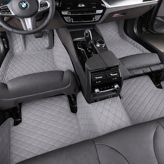 Classic Gray Car Seat Mats - Durable All-Weather Floor Protection