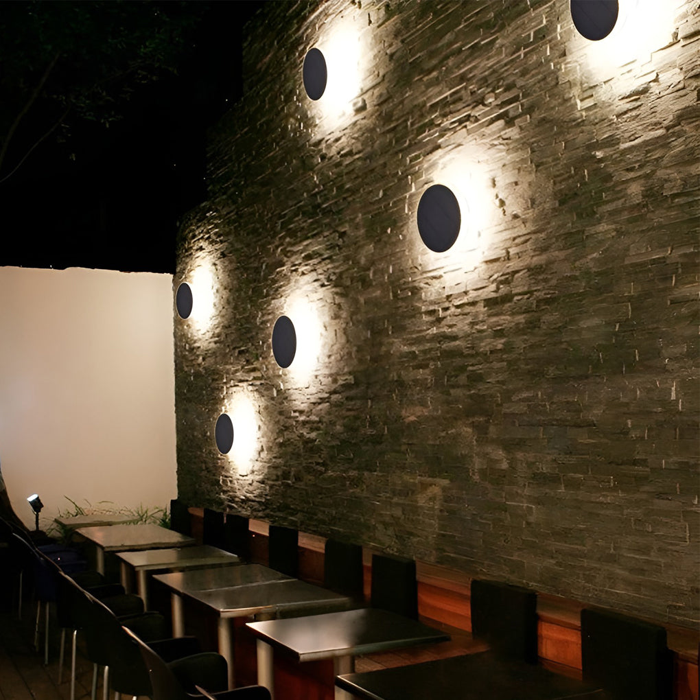 Elegant LED Solar Landscape Disc Lights - Outdoor Ground Lighting for Pathways & Gardens