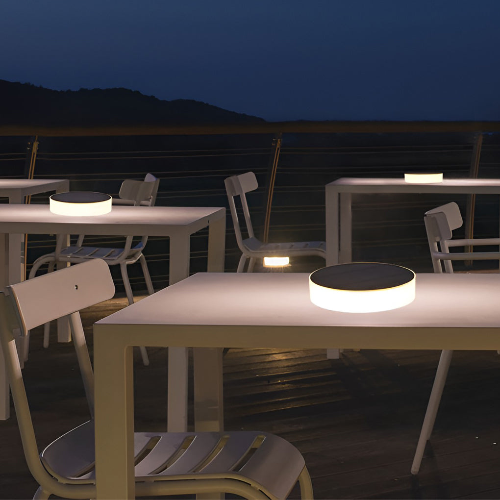 Elegant LED Solar Landscape Disc Lights - Outdoor Ground Lighting for Pathways & Gardens