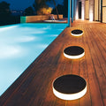 Elegant LED Solar Landscape Disc Lights - Outdoor Ground Lighting for Pathways & Gardens