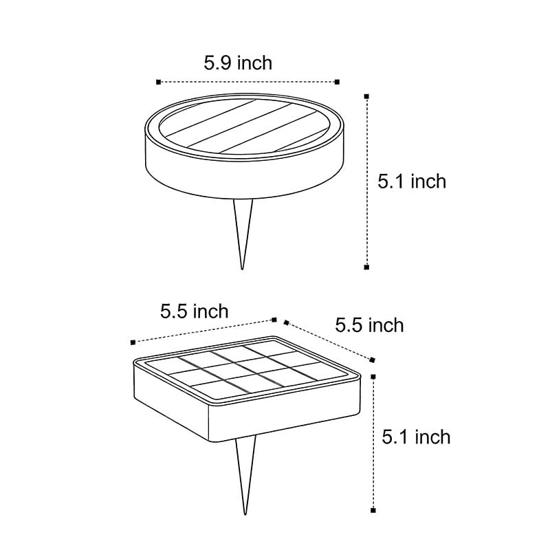 Ground Solar Lights Disc - Elegant LED Landscape Lighting for Outdoors