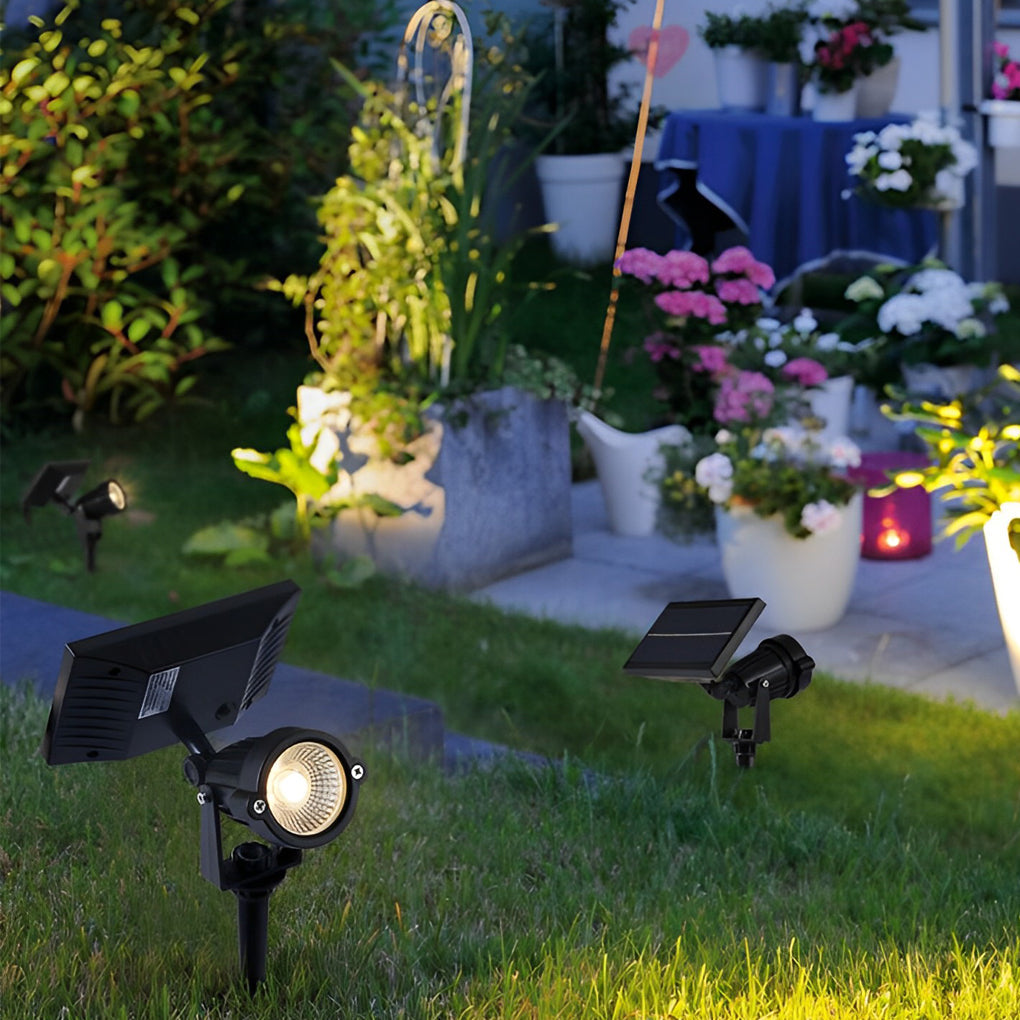 Adjustable LED RGB Solar Lights Waterproof Ground Spike Tree Spotlight