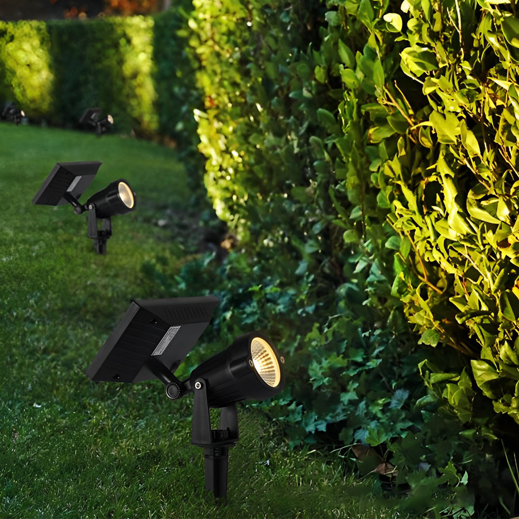 Adjustable LED RGB Ground Spike Solar Lights Waterproof Tree Spotlight