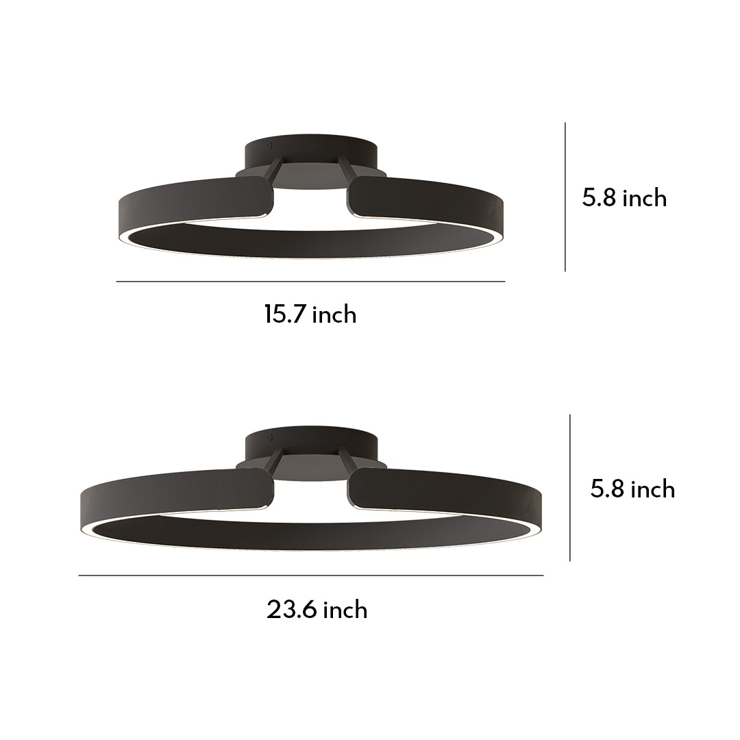 Halo Flush Mount Ceiling Light Minimalist Design Creative LED Lighting