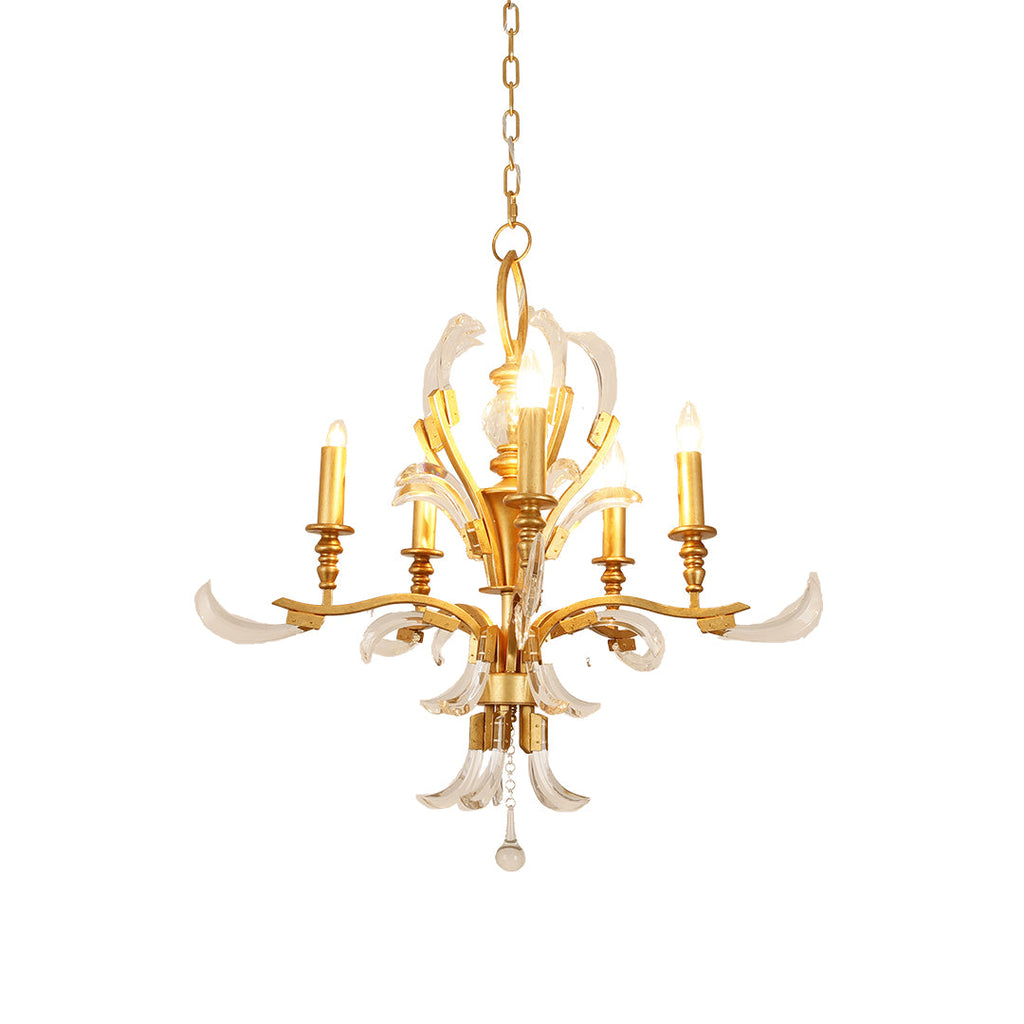 Gold and Crystal Chandelier Luxury Ceiling Light