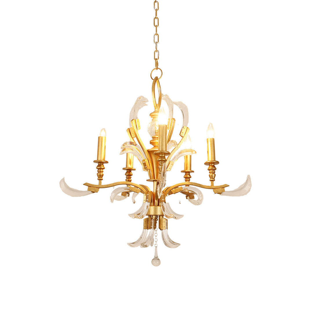 Gold and Crystal Chandelier Luxury Ceiling Light