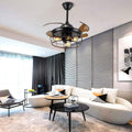 3-Blade Farmhouse Retractable Ceiling Fan with Light