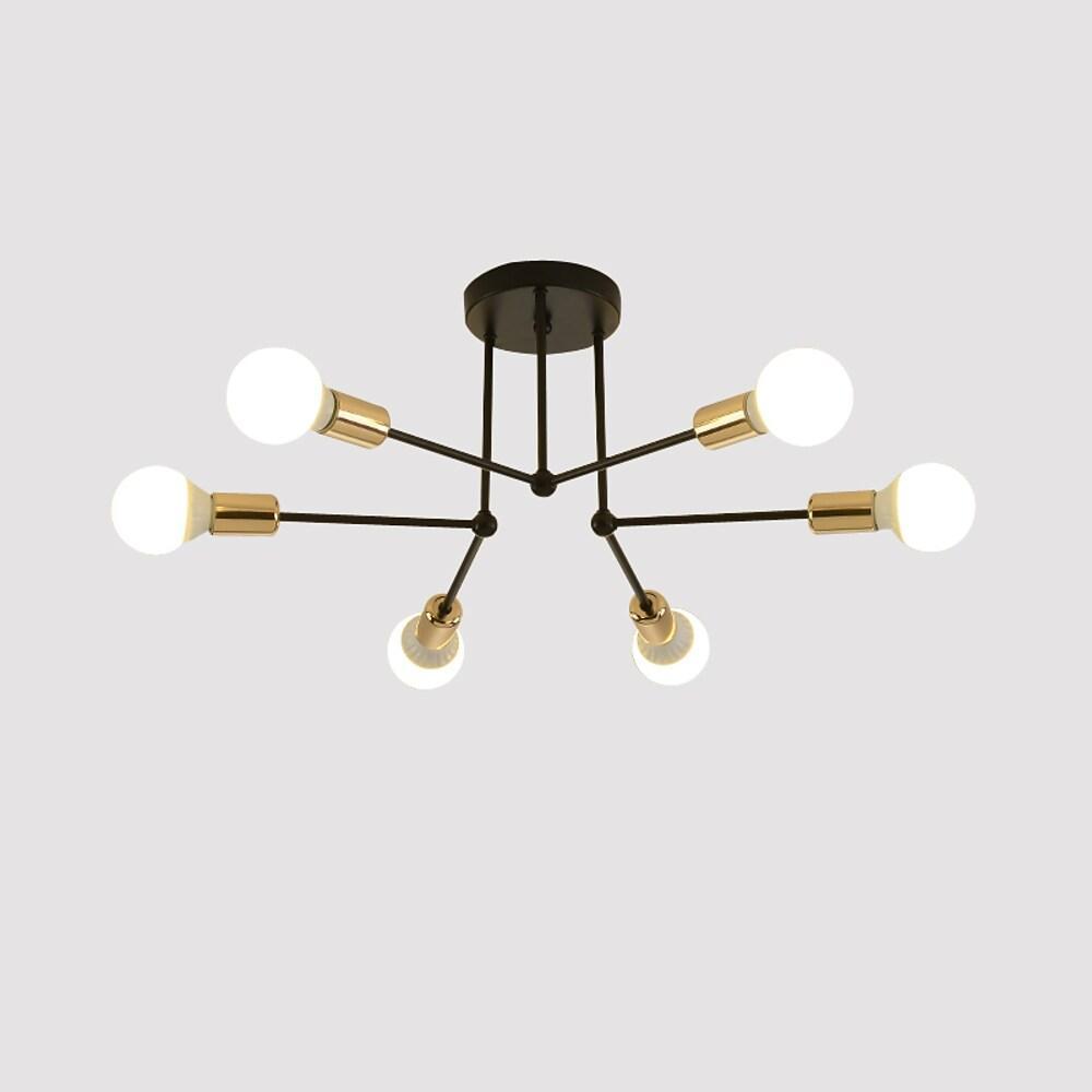 6-Light LED Flush Mount Ceiling Light Fixture Modern Design