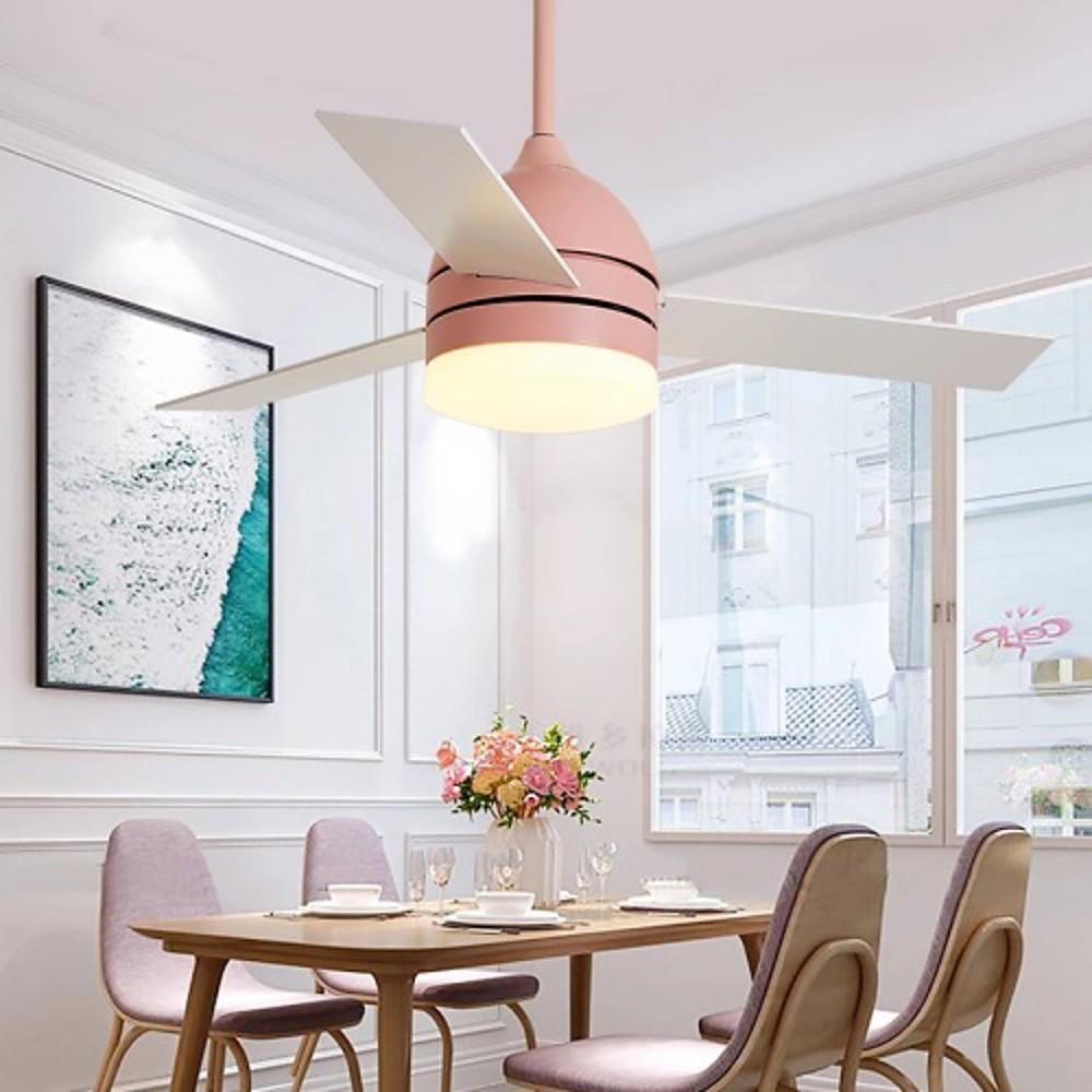 Electroplated Metal Acrylic LED Nordic Ceiling Fan with Lights