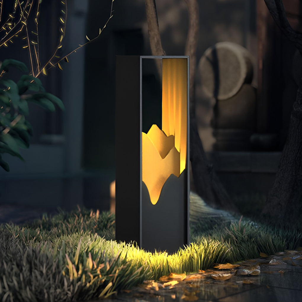 Hollow Lawn Lamp - Waterproof Mountain Landscape Path Light