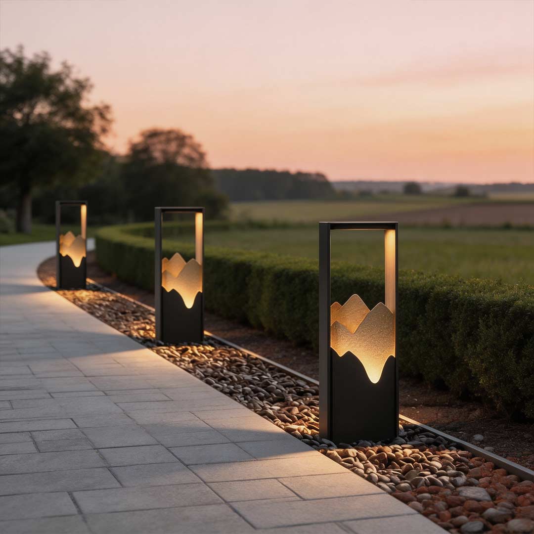 Hollow Lawn Lamp - Waterproof Mountain Landscape Path Light
