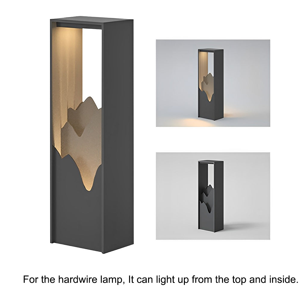 Hollow Lawn Lamp - Waterproof Mountain Landscape Path Light