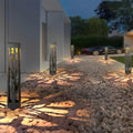 Modern Black Path Light - Hollow Outdoor Landscape Lighting