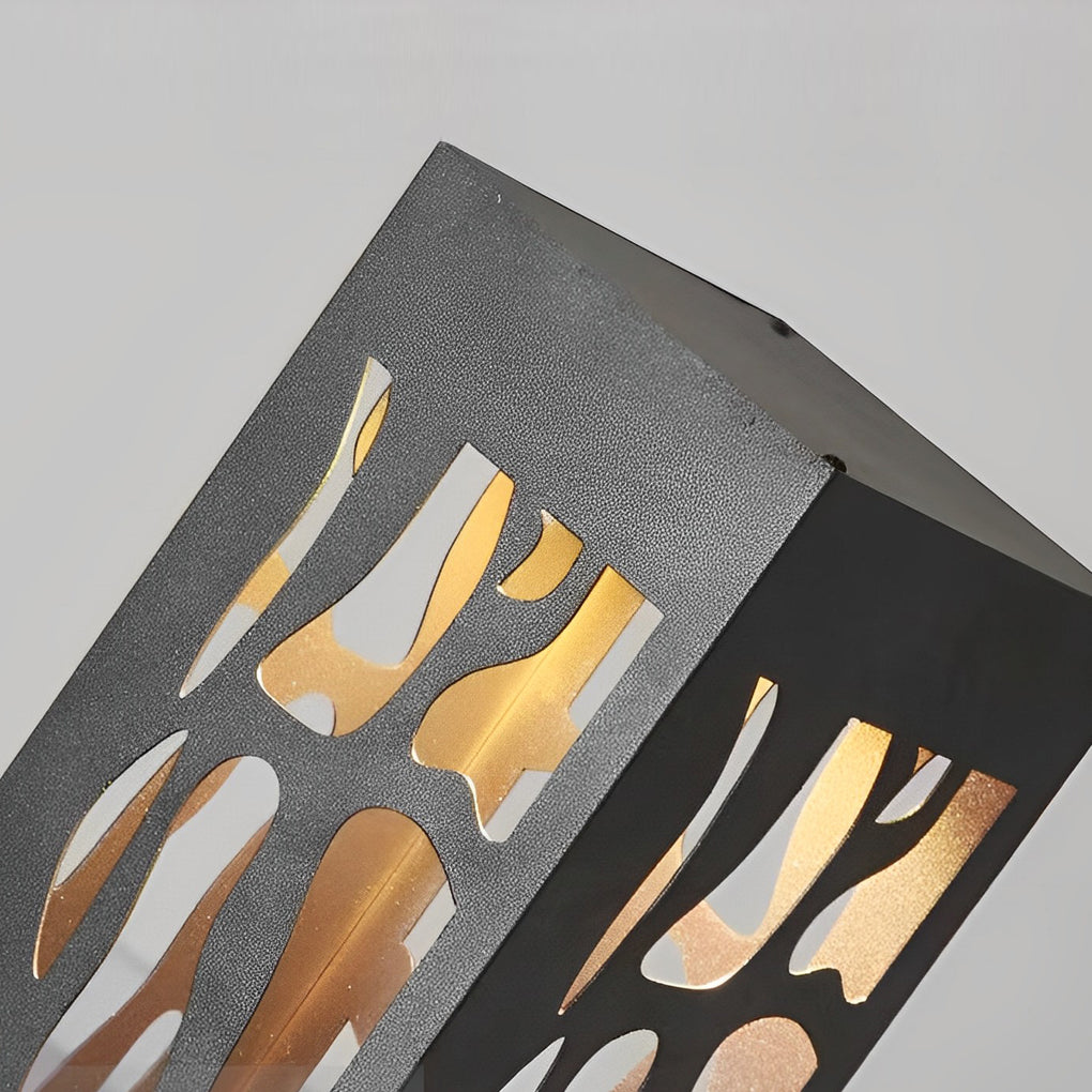 Modern Black Path Light - Hollow Outdoor Landscape Lighting