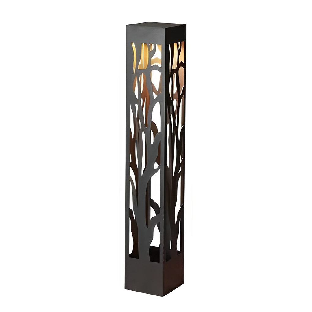 Modern Black Path Light - Hollow Outdoor Landscape Lighting