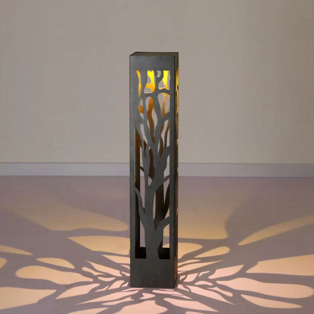 Modern Black Path Light - Hollow Outdoor Landscape Lighting
