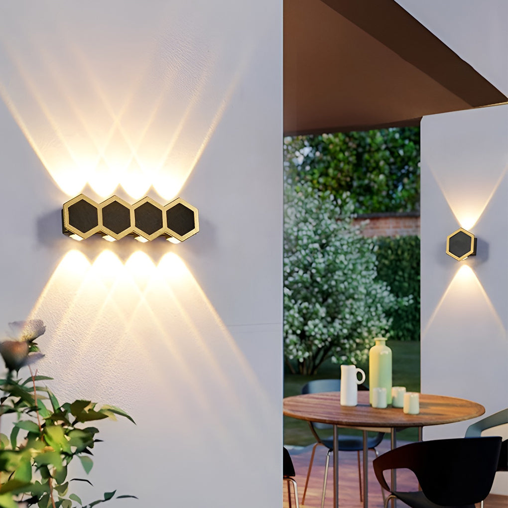 Honeycomb LED Wall Lights - Waterproof Modern Lighting for Home Decor