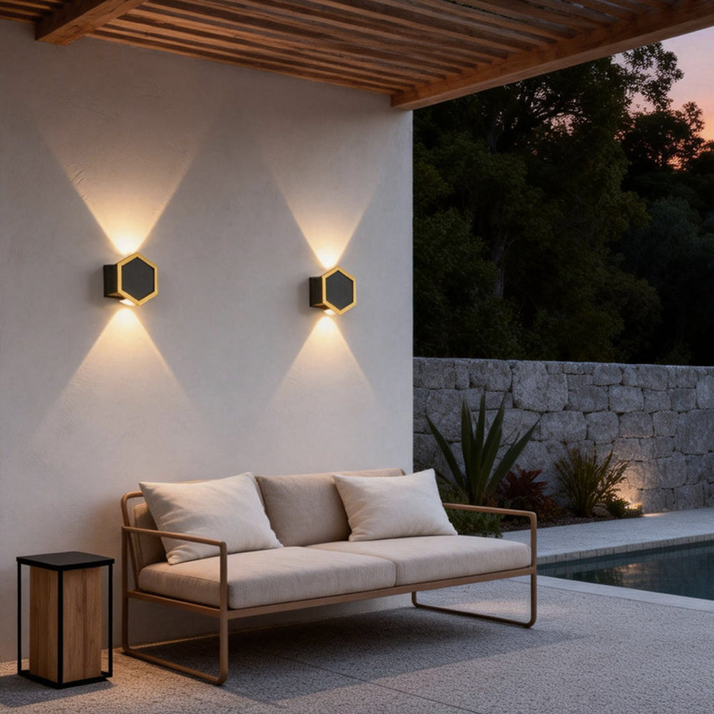 Honeycomb LED Wall Lights - Waterproof Modern Lighting for Home Decor
