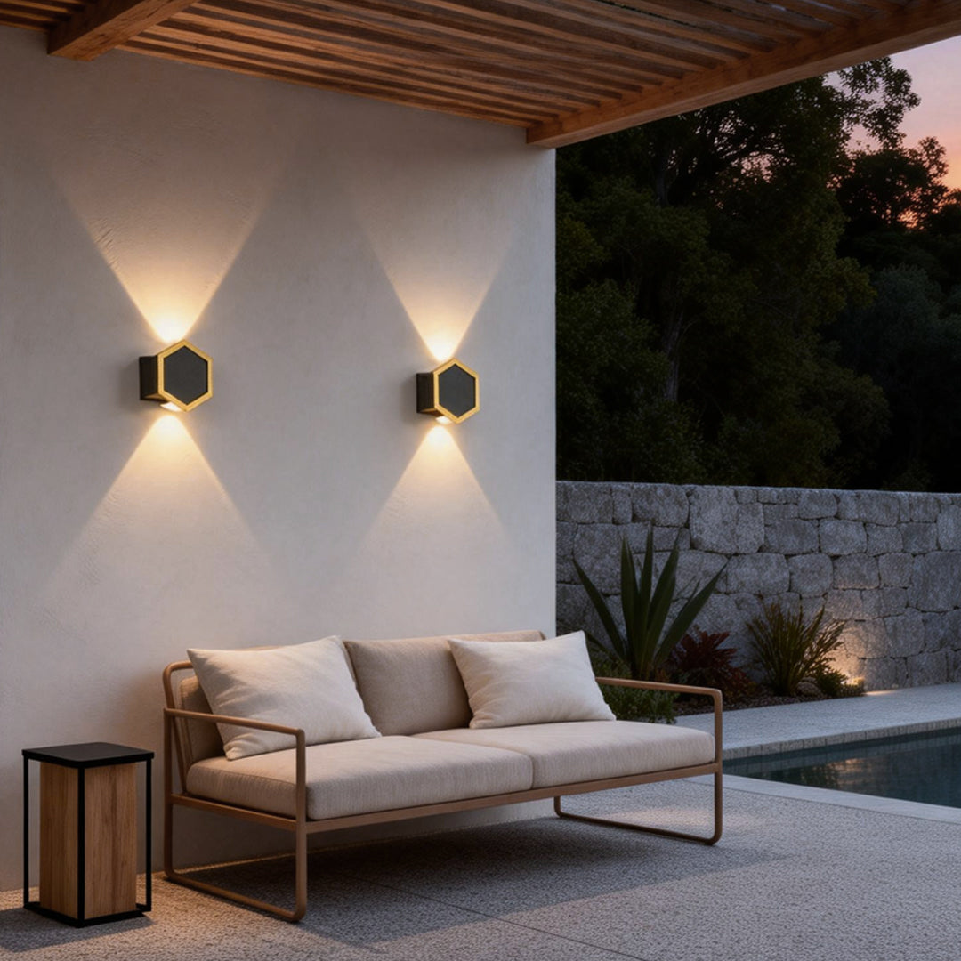 Honeycomb LED Wall Lights - Waterproof Modern Lighting for Home Decor